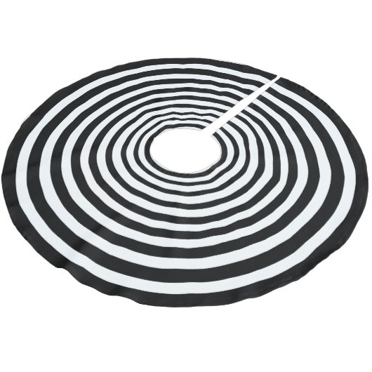 Spooky Black White optical Illusion Cirkel Kerstboom Rok (Gekanteld)