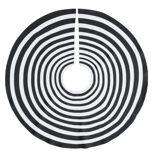 Spooky Black White optical Illusion Cirkel Kerstboom Rok (Voorkant)