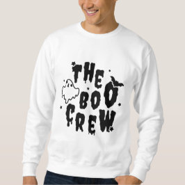 Spooky Black White "The Boo Crew" Graphic Trui