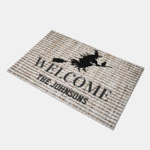 Spooky Black Witch Halloween Deurmat (Schuin)