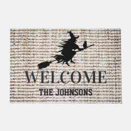 Spooky Black Witch Halloween Deurmat