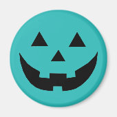 Spooky blauwgroen Jack o lantaarn pompoen Hallowee Magneet (Voorkant)
