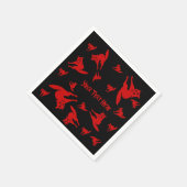 Spooky bloed rode kat leuk Halloween Servet (Hoek)