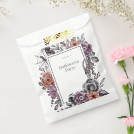 Spooky Bloemen Halloween Verjaardag Party Kaart Bedankzakje