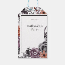 Spooky Bloemen Halloween Verjaardag Party Kaart