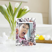 Spooky Bloemen Halloween Verjaardagsfeest Foto Briefkaart