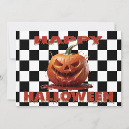 Spooky Bloody Pumpkin Halloween Kaart