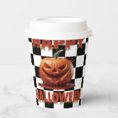Spooky Bloody Pumpkin Halloween Papieren Bekers (Voorkant)