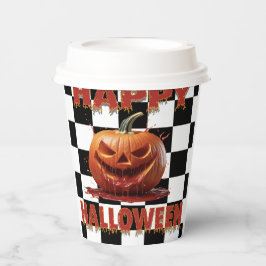 Spooky Bloody Pumpkin Halloween Papieren Bekers