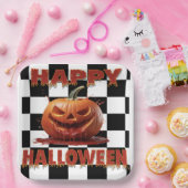 Spooky Bloody Pumpkin Halloween Papieren Bordje (Feest)