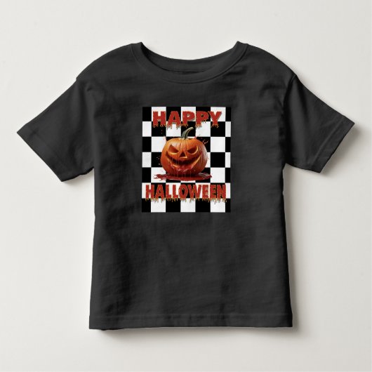 Spooky Bloody Pumpkin Kinder Shirts (Voorkant)