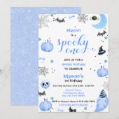 Spooky Blue Ghost 1e verjaardag Kaart (Voorkant / Achterkant)