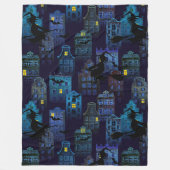 SPOOKY BLUE HALLOWEEN CITYSCAPE FLEECE DEKEN (Voorkant)