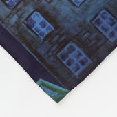 SPOOKY BLUE HALLOWEEN CITYSCAPE FLEECE DEKEN (Hoek)