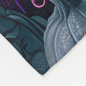 Spooky Bluetick Coonhound Halloween Witch Pumpkin Fleece Deken (Hoek)