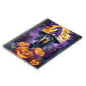 Spooky Bluetick Coonhound Halloween Witch Pumpkin Notitieboek (Linkerzijde)