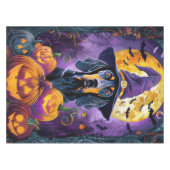 Spooky Bluetick Coonhound Halloween Witch Pumpkin Tafelkleed (Voorkant (Horizontaal))