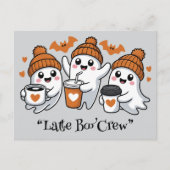 Spooky boba, Kawaii boo, schattige spooky Hallowee Briefkaart (Voorkant)