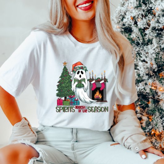 Spooky boek Kerstmis T-shirt