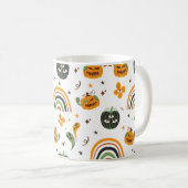 Spooky Boho Halloween patroon Koffiemok (Voorkant rechts)