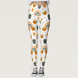 Spooky Boho Pattern Halloween Leggings