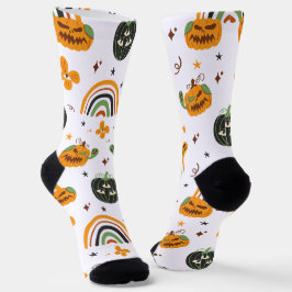 Spooky Boho Pattern Halloween Sokken