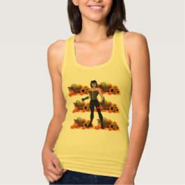 Spooky Bold Halloween Catoman Tanktop