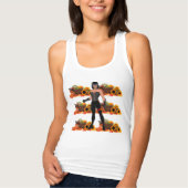 Spooky Bold Halloween Catoman Tanktop (Voorkant)