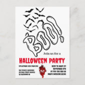 Spooky BOO Bat Swarm Halloween Design briefkaart (Voorkant)
