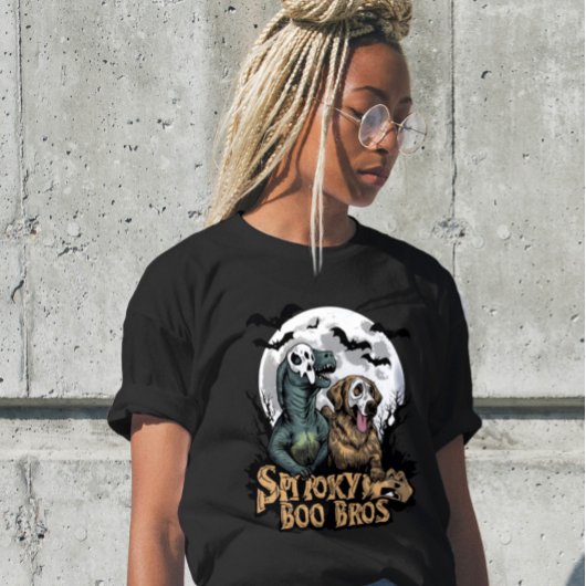 Spooky Boo Bros Mannen T Rex Retriever Shirt