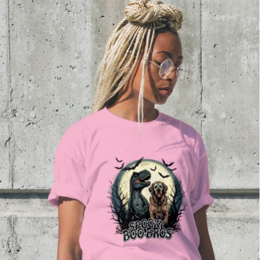 Spooky Boo Bros Mannen T Rex Retriever Shirt