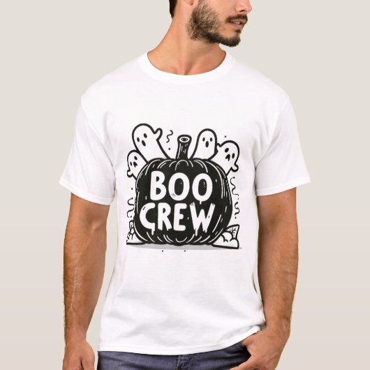 Spooky Boo Crew Halloween T-shirt (Voorkant)