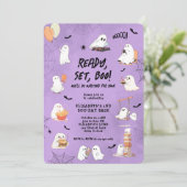 Spooky Boo-Day Party Kaart (Staand voorkant)