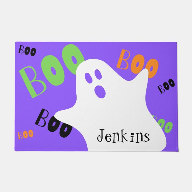 Spooky Boo Ghost Deurmat (Voorkant)