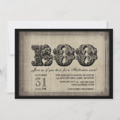 Spooky BOO Gothic Halloween Party Invitation Kaart (Voorkant)