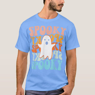 Spooky Boo Halloween Costume Retro Daisy Colorful T-shirt