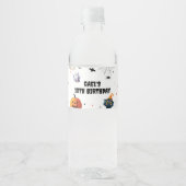 Spooky Boo Halloween Ghost Verjaardag Decor Waterfles Etiket (Voorkant)