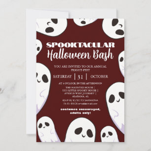 Spooky Boo Haunted house Halloween bash party Kaart