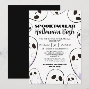Spooky Boo Haunted house Halloween bash party Kaart