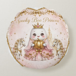 Spooky Boo Kussenhoes Roze Prinses Geest Paard Rond Kussen