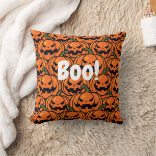 Spooky Boo pompoen jack-o-lantaarn Halloween Kussen