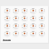 Spooky Boo Pumpkin Kids Verjaardag Halloween Ronde Sticker (Vel)
