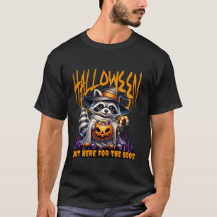 Spooky Boo Raccoon Ghost Just Here voor de Boos Ha T-shirt