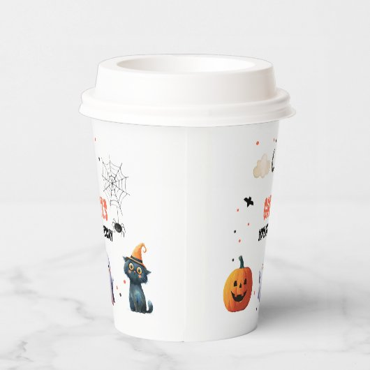 Spooky Boo Schattigee Halloween Ghost Verjaardag D Papieren Bekers (Rechts)