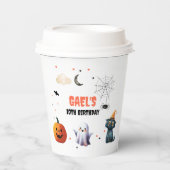 Spooky Boo Schattigee Halloween Ghost Verjaardag D Papieren Bekers (Voorkant)