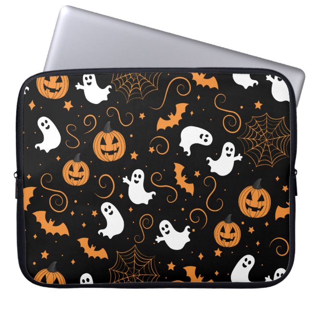 Spooky Boo-tiful Night Laptop Sleeve (Voorkant)