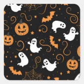 Spooky Boo-tiful Night Vierkante Sticker (Voorkant)