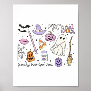 Spooky Boo-tox Crew Halloween Botox Nurse In Poster