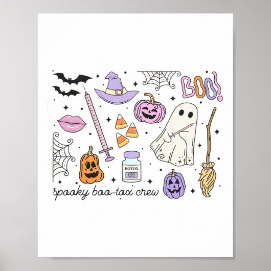 Spooky Boo-tox Crew Halloween Botox Nurse In Poster (Voorkant)