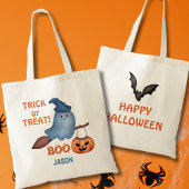 Spooky Boo Trick or treat Happy Halloween Custom Tote Bag